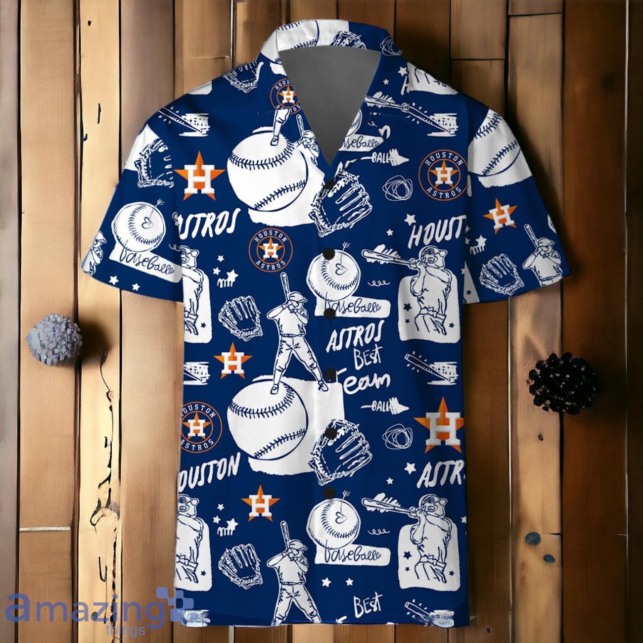 Houston Astros MLB Logo Legend Team Hawaiian Shirt And Short image Houston Astros MLB Logo Legend Team Hawaiian Shirt And Short Product Photo 3