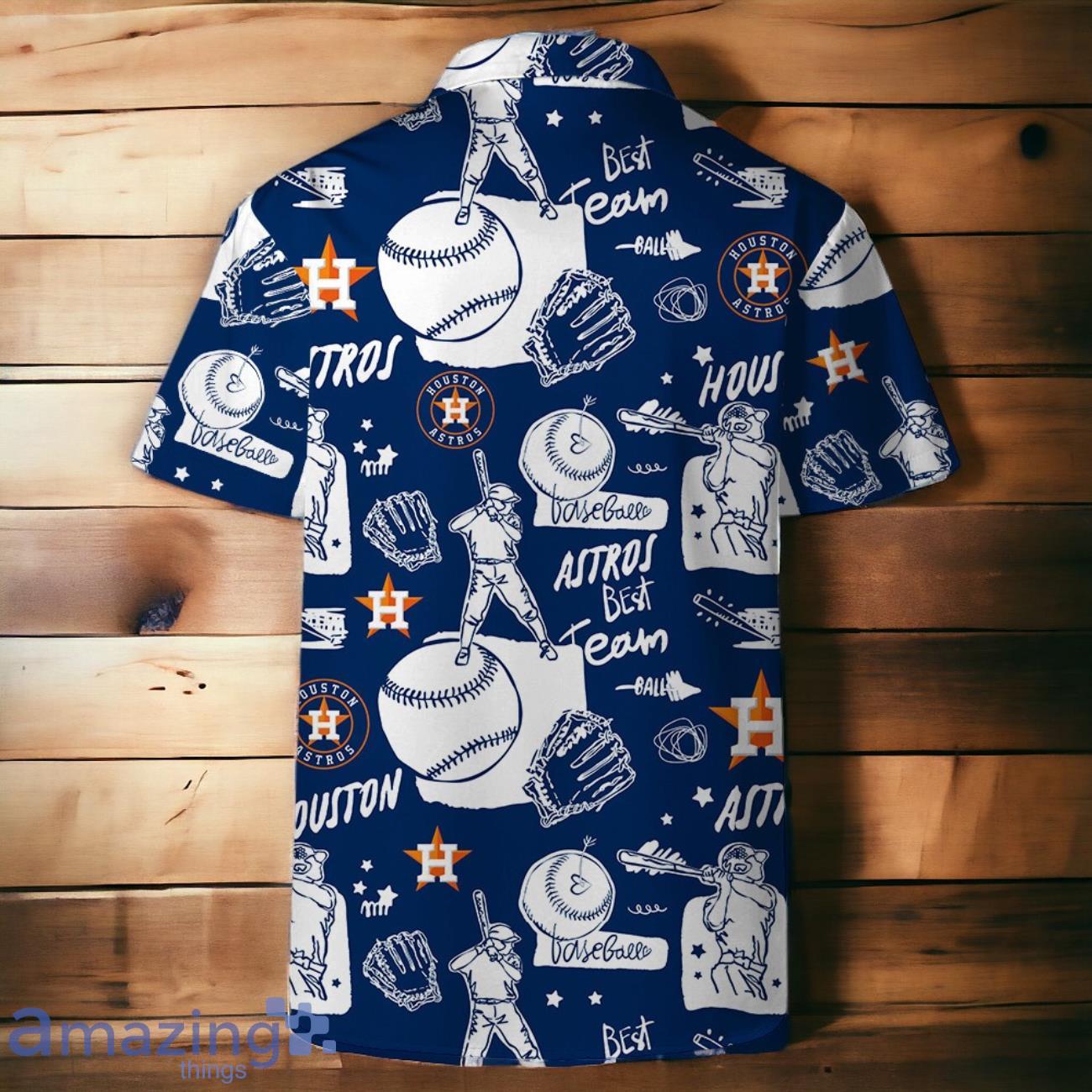 Houston Astros MLB Logo Legend Team Hawaiian Shirt And Short image Houston Astros MLB Logo Legend Team Hawaiian Shirt And Short Product Photo 4