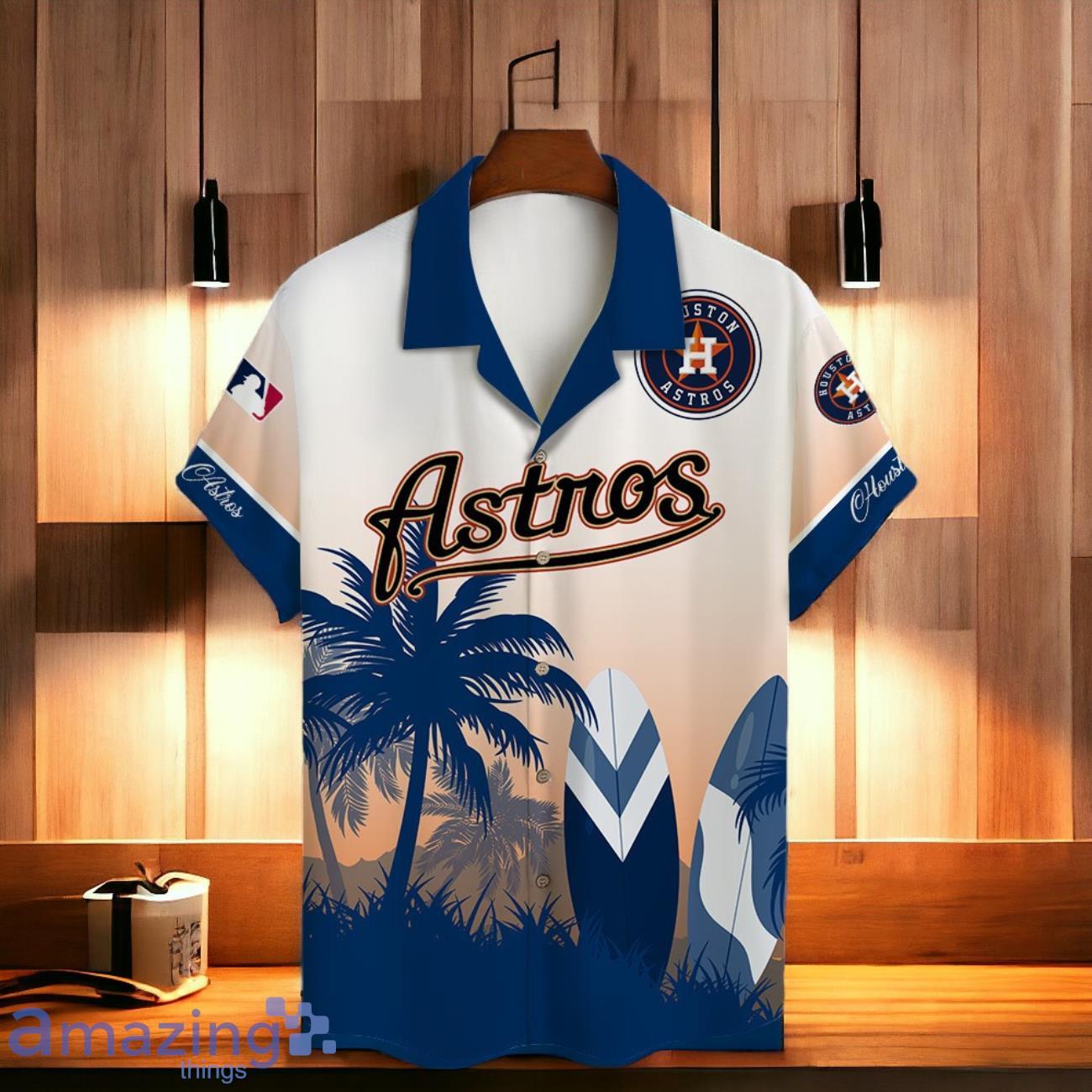 Houston Astros MLB Summer Tropical Coconut Hawaiian Shirt And Short image Houston Astros MLB Summer Tropical Coconut Hawaiian Shirt And Short Product Photo 3