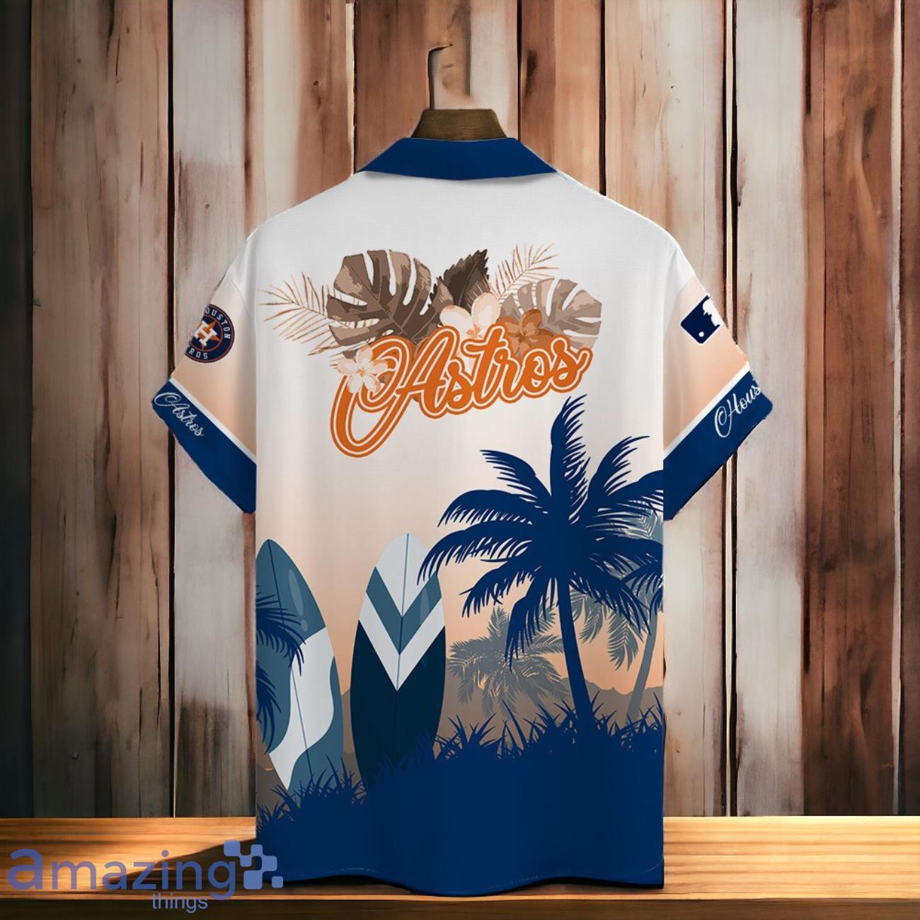 Houston Astros MLB Summer Tropical Coconut Hawaiian Shirt And Short image Houston Astros MLB Summer Tropical Coconut Hawaiian Shirt And Short Product Photo 4
