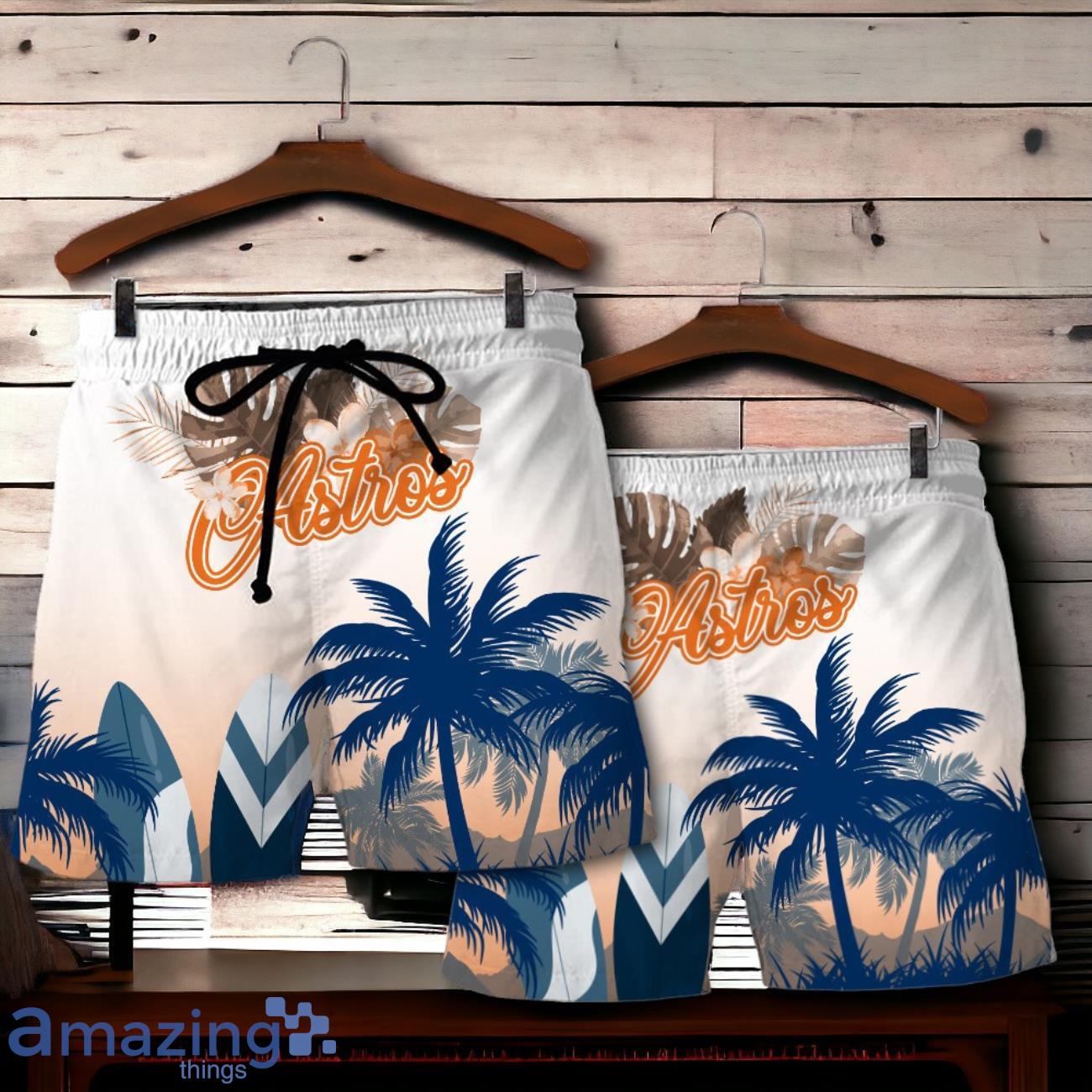 Houston Astros MLB Summer Tropical Coconut Hawaiian Shirt And Short image Houston Astros MLB Summer Tropical Coconut Hawaiian Shirt And Short Product Photo 1
