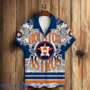 Houston Astros Team Logo Colorful Pattern Hawaiian Shirt And Short image Houston Astros Team Logo Colorful Pattern Hawaiian Shirt And Short Product Photo 2
