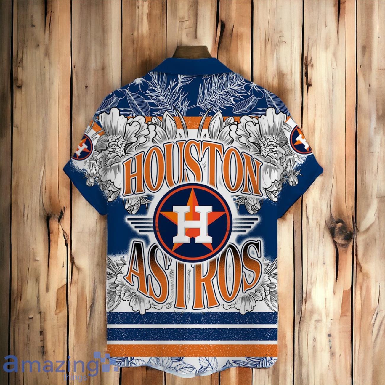 Houston Astros Team Logo Colorful Pattern Hawaiian Shirt And Short image Houston Astros Team Logo Colorful Pattern Hawaiian Shirt And Short Product Photo 3
