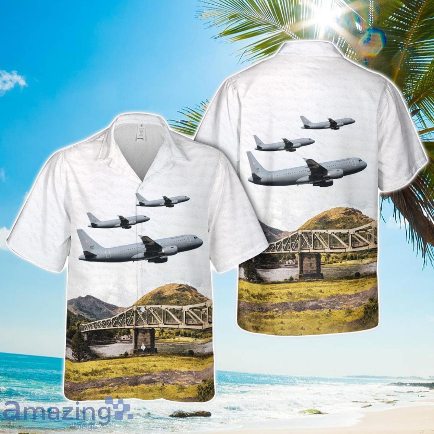Hungarian Air Force 605 Airbus A319 100 Aloha 3D Hawaiian Shirt image Hungarian Air Force 605 Airbus A319-100 Aloha 3D Hawaiian Shirt Product Photo 1