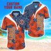 Illinois Fighting Illini Star Tropical Flower 3D Printed Hawaiian Shirt Personalized Name