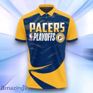 Indiana Pacers Style NBA Playoffs New Design Basketball 2024 Polo Shirt For Fans image Indiana Pacers Style NBA Playoffs New Design Basketball 2024 Polo Shirt For Fans Product Photo 2