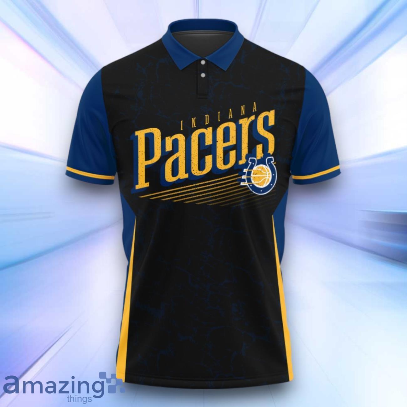 Indiana Pacers Style NBA Playoffs New Design Basketball 2024 Polo Shirt For Men Women image Indiana Pacers Style NBA Playoffs New Design Basketball 2024 Polo Shirt For Men Women Product Photo 2