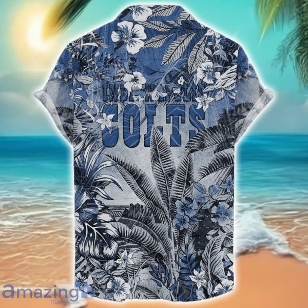 Indianapolis Colts Tropical Skull Halloween 3D Hawaiian Shirt For Men Women NFL Fans Product Photo 2