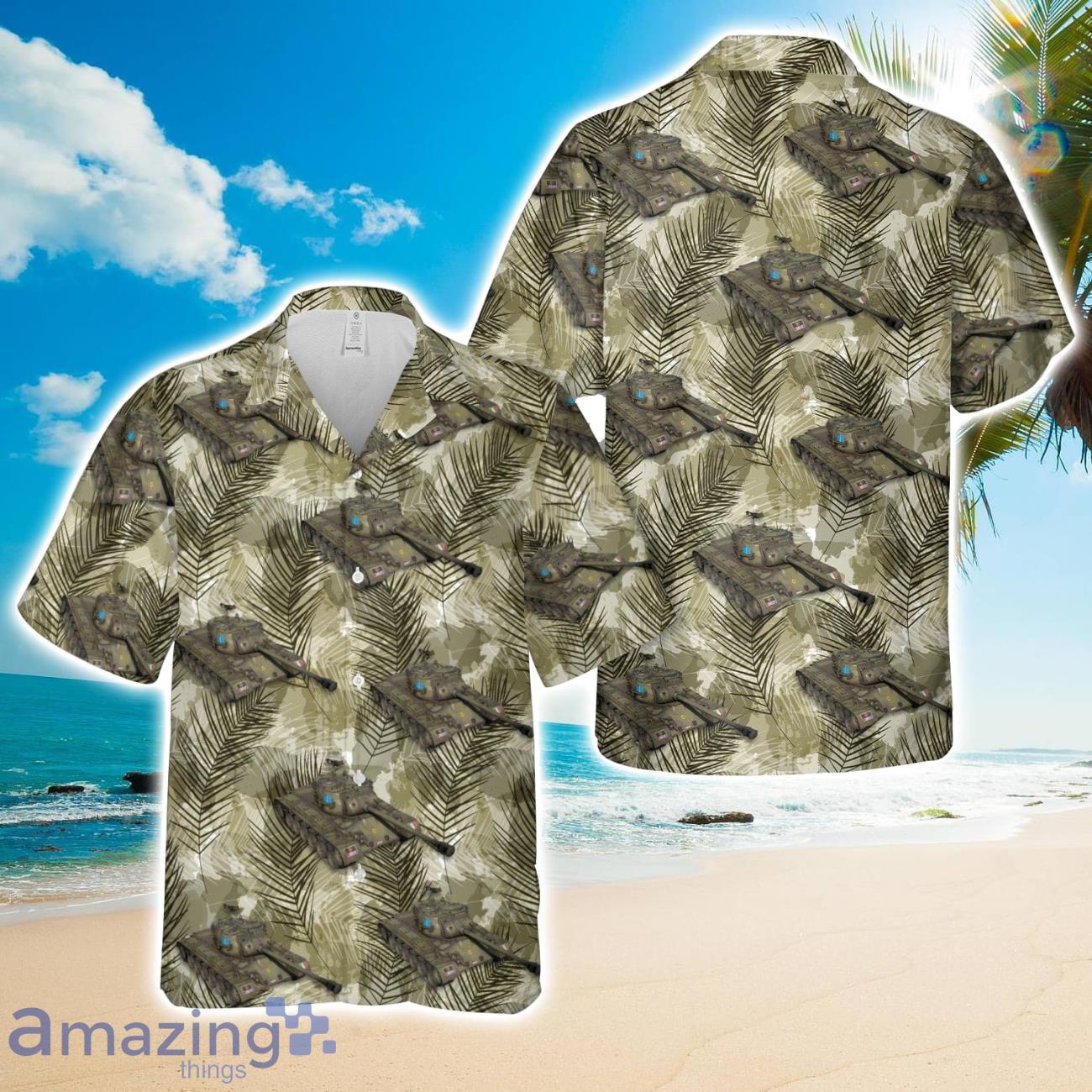 Italian Army M26 Pershing 132 Divisione corazzata ArieteBeach Gift Hawaiian Shirt image Italian Army M26 Pershing 132 Divisione corazzata ArieteBeach Gift Hawaiian Shirt Product Photo 1