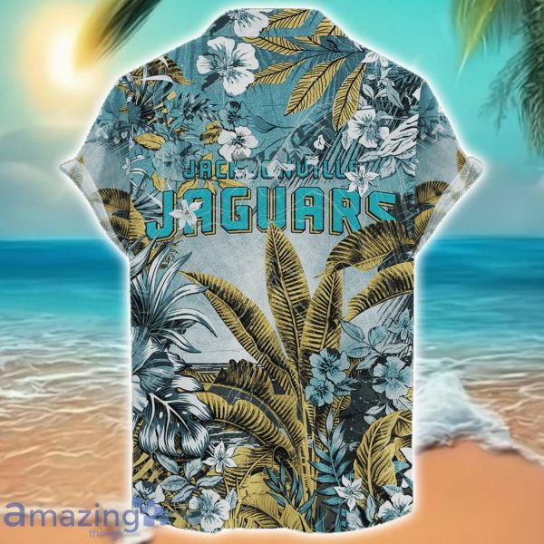 Jacksonville Jaguars Tropical Skull Halloween 3D Hawaiian Shirt For Men Women NFL Fans Product Photo 2