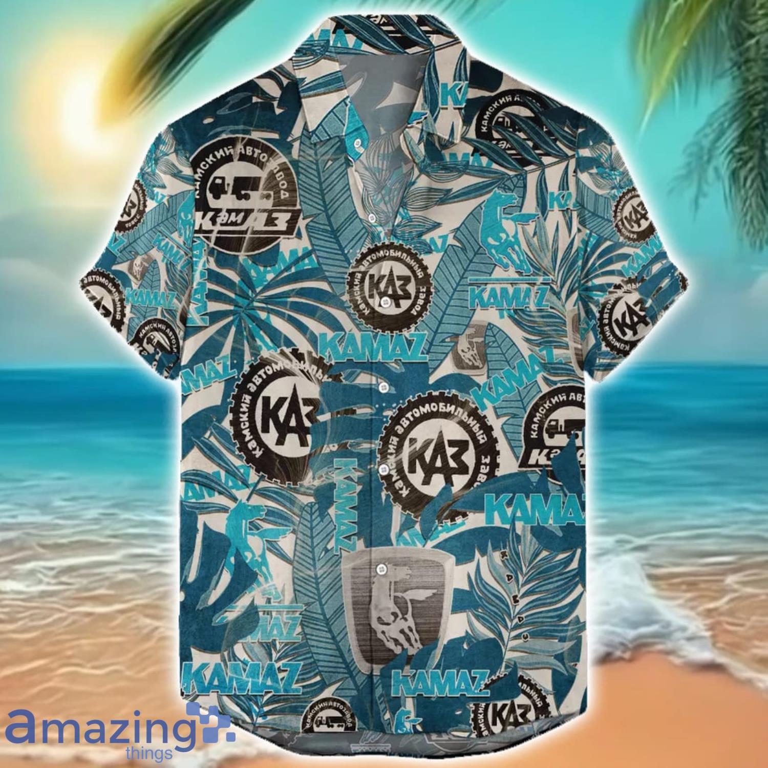 Kamaz Truck Retro Logo 3D Hawaiian Shirt For Men And Women Gift image Kamaz Truck Retro Logo 3D Hawaiian Shirt For Men And Women Gift Product Photo 1