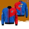 Kansas Jayhawks All-Over-Print Bomber Jacket Hot Style 3D Printing