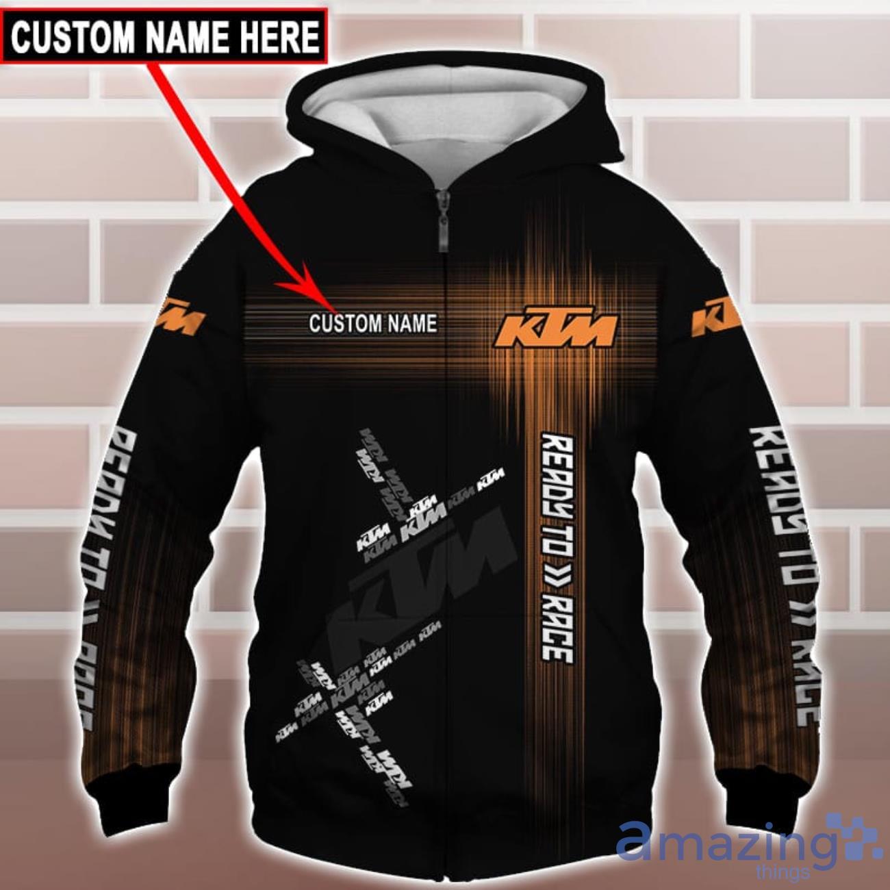 KTM Logo Custom Name 3D T Shirt Sweatshirt Hoodie Bomber Jacket image KTM Logo Custom Name 3D T-Shirt Sweatshirt Hoodie Bomber Jacket Product Photo 4