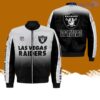 Las Vegas Raiders AOP Sleeve Pocket Bomber Jacket Hot Style 3D Printing