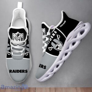 Las Vegas Raiders Custom Name Max Soul Shoes Trending Sneakers For Fans Product Photo 2