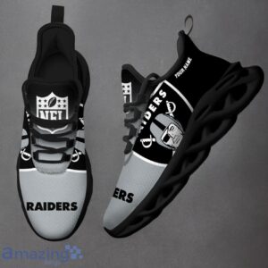 Las Vegas Raiders Custom Name Max Soul Shoes Trending Sneakers For Fans Product Photo 3