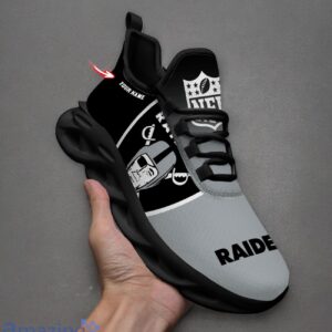 Las Vegas Raiders Custom Name Max Soul Shoes Trending Sneakers For Fans Product Photo 4