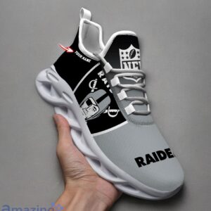 Las Vegas Raiders Custom Name Max Soul Shoes Trending Sneakers For Fans Product Photo 1