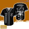 Las Vegas Raiders Personalized Button Baseball Jersey Shirt Unisex Brush Pattern