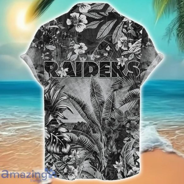 Las Vegas Raiders Tropical Skull Halloween 3D Hawaiian Shirt For Men Women NFL Fans Product Photo 2