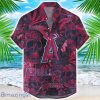 Los Angeles Angels Flower and Skull Hawaiian Shirt MLB Team Halloween Shirt