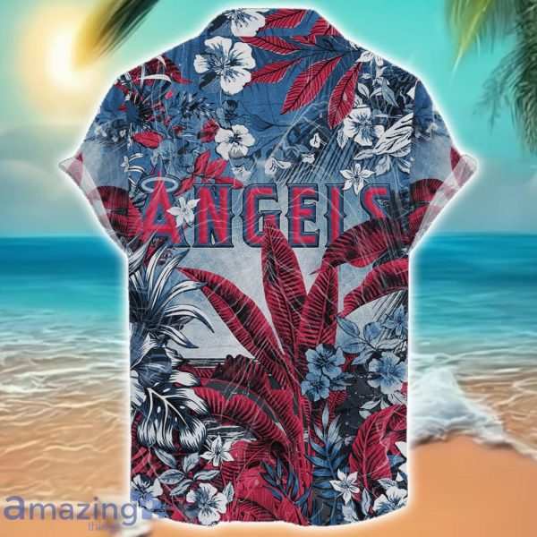 Los Angeles Angels Tropical Skull Halloween 3D Hawaiian Shirt For Men Women MLB Fans Product Photo 2