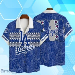 Los Angeles Dodgers MLB Brocade Motifs Summer Hawaiian Shirt And Short Product Photo 1