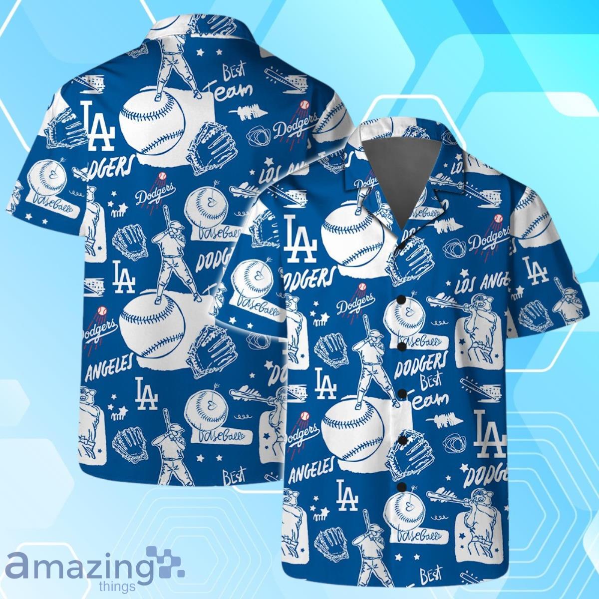 Los Angeles Dodgers MLB Logo Legend Team Hawaiian Shirt And Short image Los Angeles Dodgers MLB Logo Legend Team Hawaiian Shirt And Short Product Photo 2