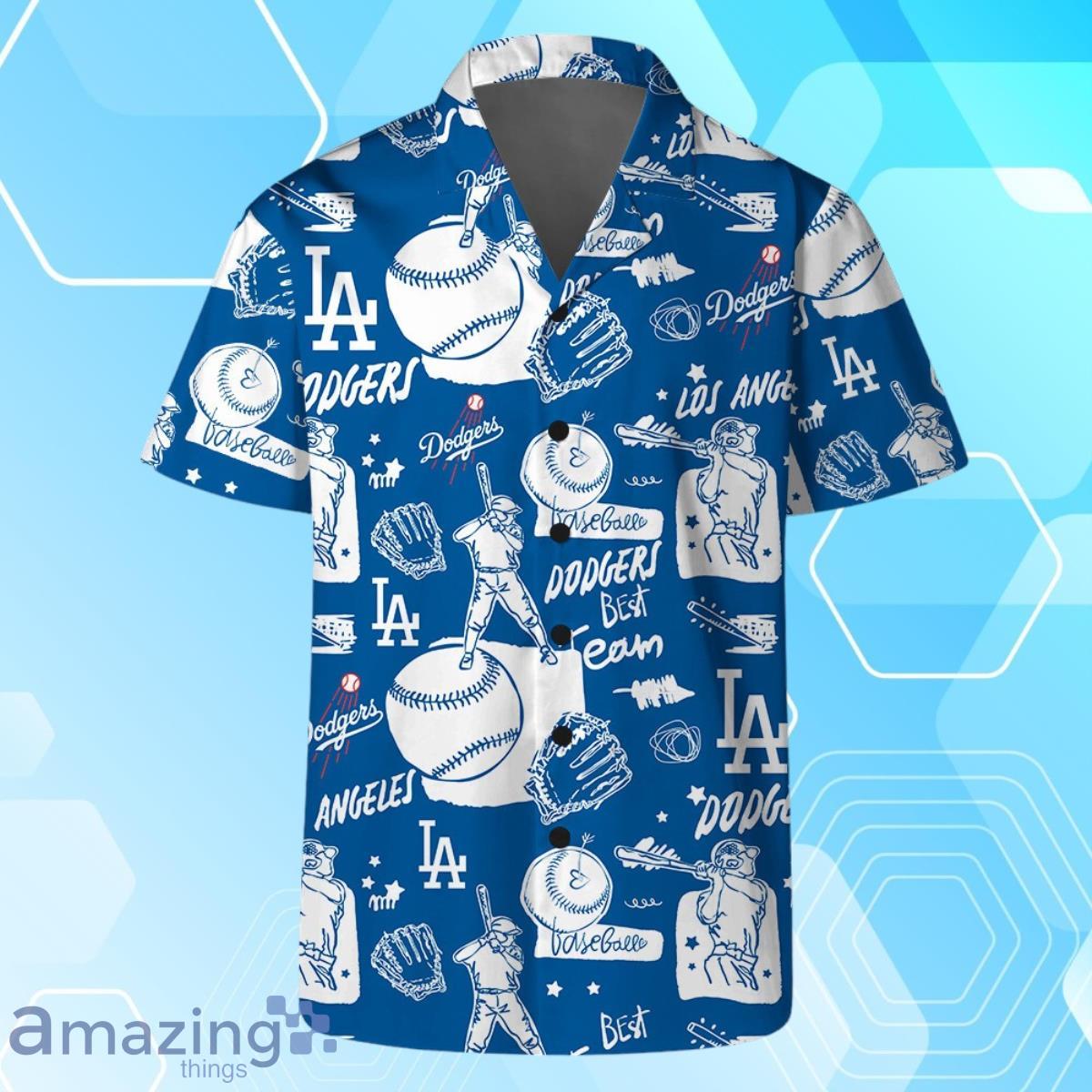 Los Angeles Dodgers MLB Logo Legend Team Hawaiian Shirt And Short image Los Angeles Dodgers MLB Logo Legend Team Hawaiian Shirt And Short Product Photo 3