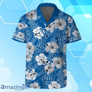 Los Angeles Dodgers MLB Team Logo Hawaiian Shirt And Short Vintage Pattern Product Photo 2