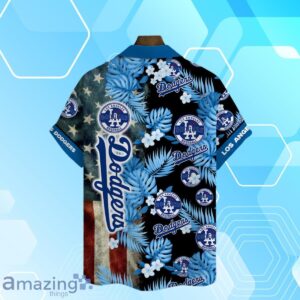 Los Angeles Dodgers MLB US Flag Summer Tropical Hawaiian Shirt And Short image Los Angeles Dodgers MLB US Flag Summer Tropical Hawaiian Shirt And Short Product Photo 3