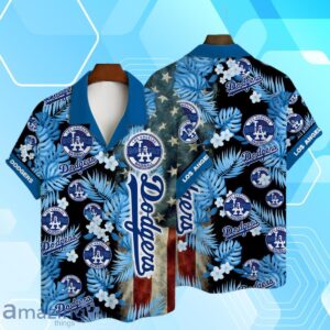 Los Angeles Dodgers MLB US Flag Summer Tropical Hawaiian Shirt And Short Product Photo 1