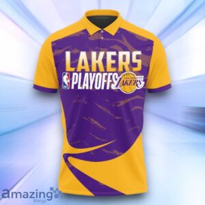Los Angeles Lakers Style NBA Playoffs New Design Basketball 2024 Polo Shirt For Fans Product Photo 2