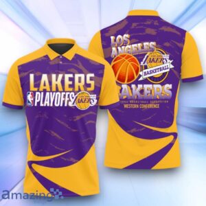 Los Angeles Lakers Style NBA Playoffs New Design Basketball 2024 Polo Shirt For Fans Product Photo 1