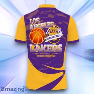 Los Angeles Lakers Style NBA Playoffs New Design Basketball 2024 Polo Shirt For Fans Product Photo 3
