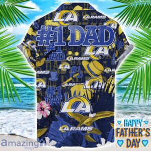 Los Angeles Rams Coffee Hat and Logo Pattern Hawaiian Shirt Father’s Day Gift NFL Team Product Photo 2