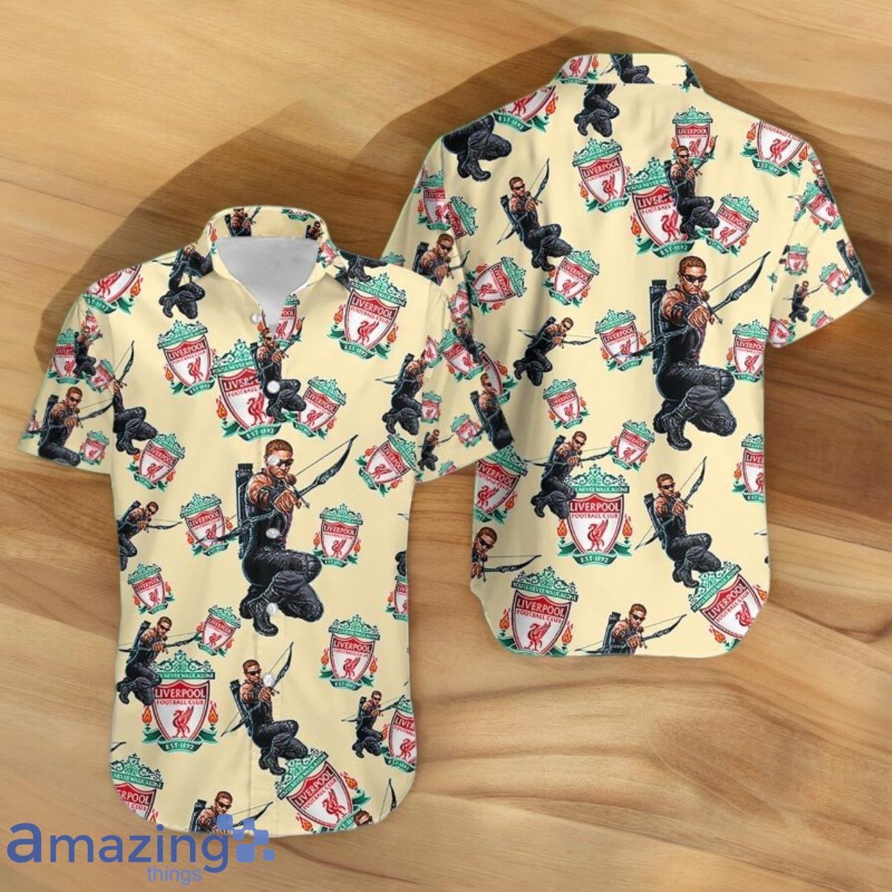 Marvels Hawkeye Aloha Print Shirt Liverpool Fc image Marvels Hawkeye Aloha Print Shirt Liverpool Fc- Product Photo 1