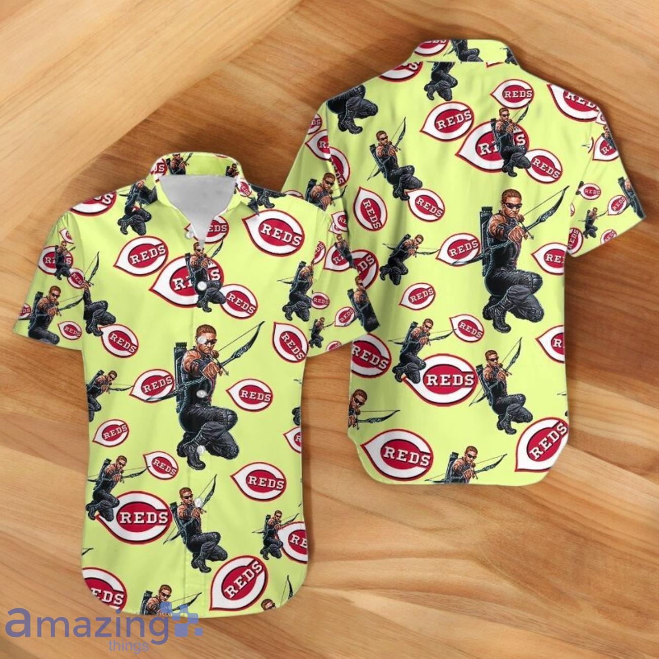 Marvels Hawkeye Hawaiian Shirts For Sale Cincinnati Reds image Marvels Hawkeye Hawaiian Shirts For Sale Cincinnati Reds- Product Photo 1