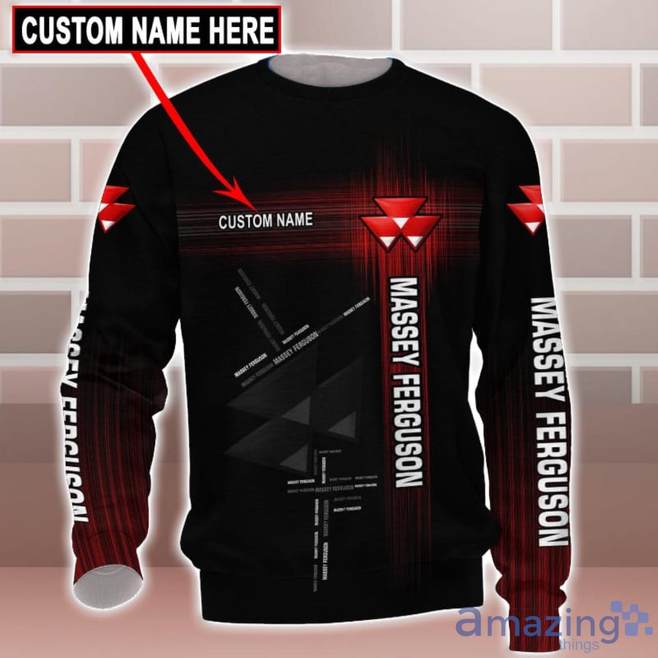 Massey Ferguson Logo Custom Name 3D T Shirt Sweatshirt Hoodie Bomber Jacket image Massey Ferguson Logo Custom Name 3D T-Shirt Sweatshirt Hoodie Bomber Jacket Product Photo 4