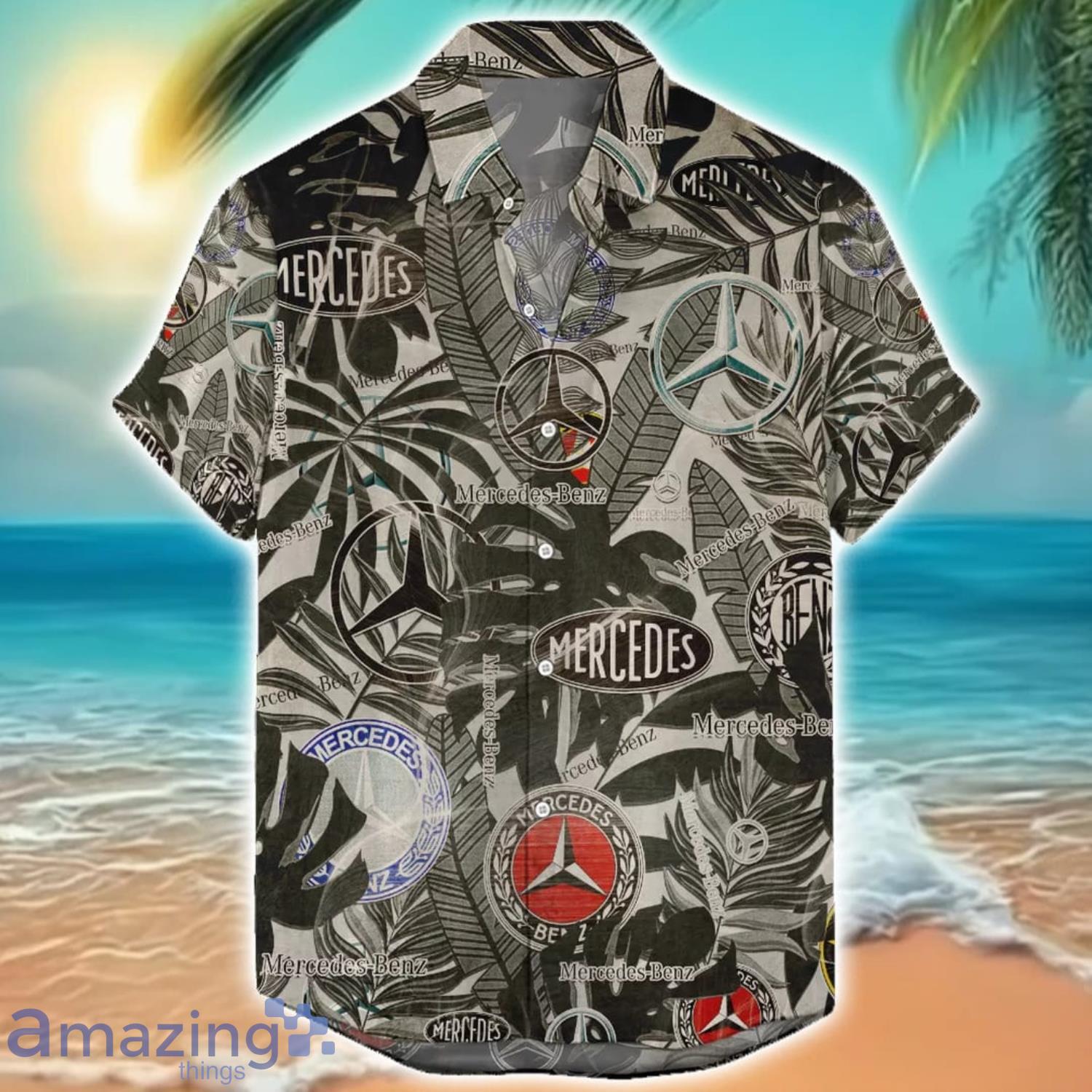Mercedes Benz Car Retro Logo 3D Hawaiian Shirt For Men And Women Gift image Mercedes Benz Car Retro Logo 3D Hawaiian Shirt For Men And Women Gift Product Photo 1