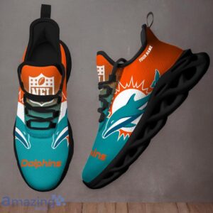 Miami Dolphins Custom Name Max Soul Shoes Trending Sneakers For Fans Product Photo 3