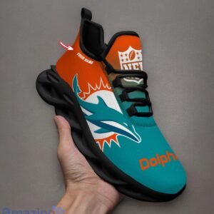 Miami Dolphins Custom Name Max Soul Shoes Trending Sneakers For Fans Product Photo 4