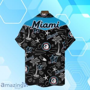 Miami Marlins MLB Team Logo Beachscape Design Hawaiian Shirt And Short Product Photo 3
