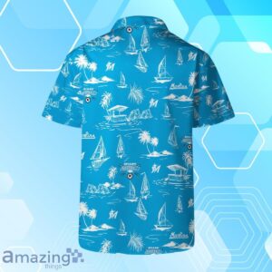 Miami Marlins Team Logo Beach Vibes Pattern Hawaiian Shirt And Short Product Photo 3
