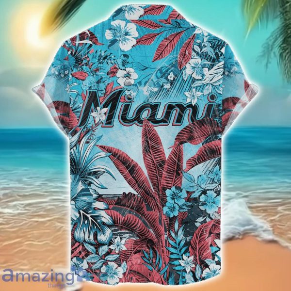 Miami Marlins Tropical Skull Halloween 3D Hawaiian Shirt For Men Women MLB Fans Product Photo 2