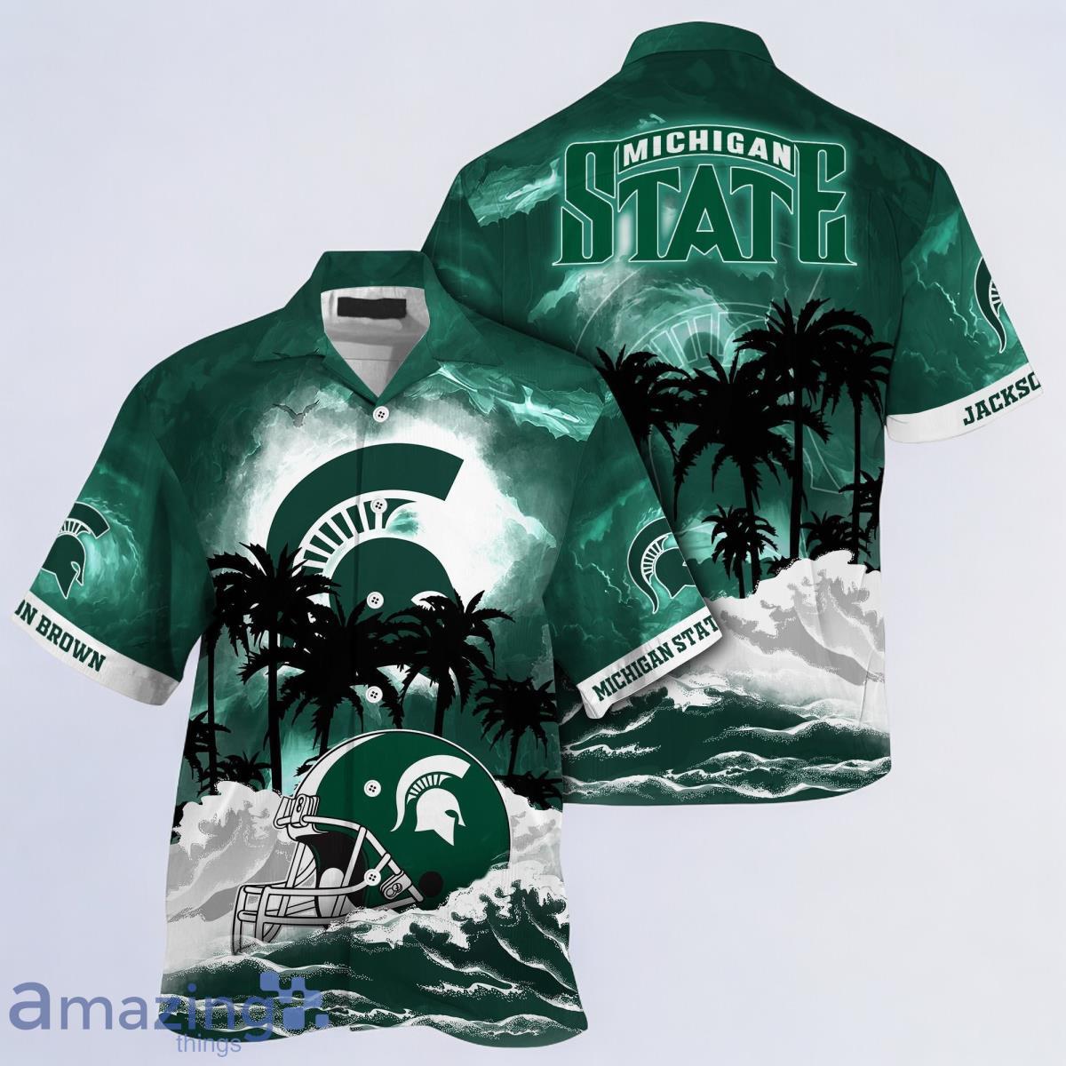 Michigan State Spartans NCAA Best Hawaiian Shirt For Men Women Custom Name image Michigan State Spartans NCAA Best Hawaiian Shirt For Men Women Custom Name Product Photo 1