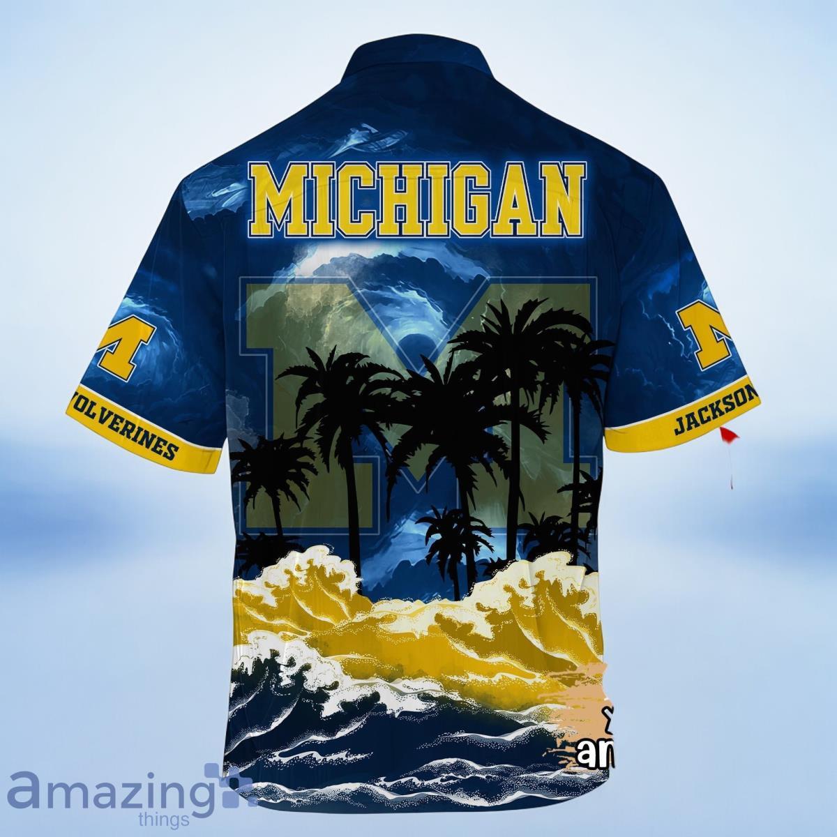 Michigan Wolverines NCAA Best Hawaiian Shirt For Men Women Custom Name image Michigan Wolverines NCAA Best Hawaiian Shirt For Men Women Custom Name Product Photo 3