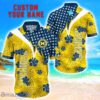 Michigan Wolverines Star Tropical Flower 3D Printed Hawaiian Shirt Personalized Name