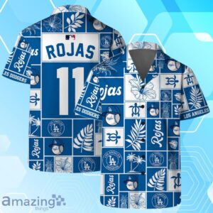 Miguel Rojas Los Angeles Dodgers MLB Square Hawaiian Shirt And Short image Miguel Rojas Los Angeles Dodgers MLB Square Hawaiian Shirt And Short Product Photo 2