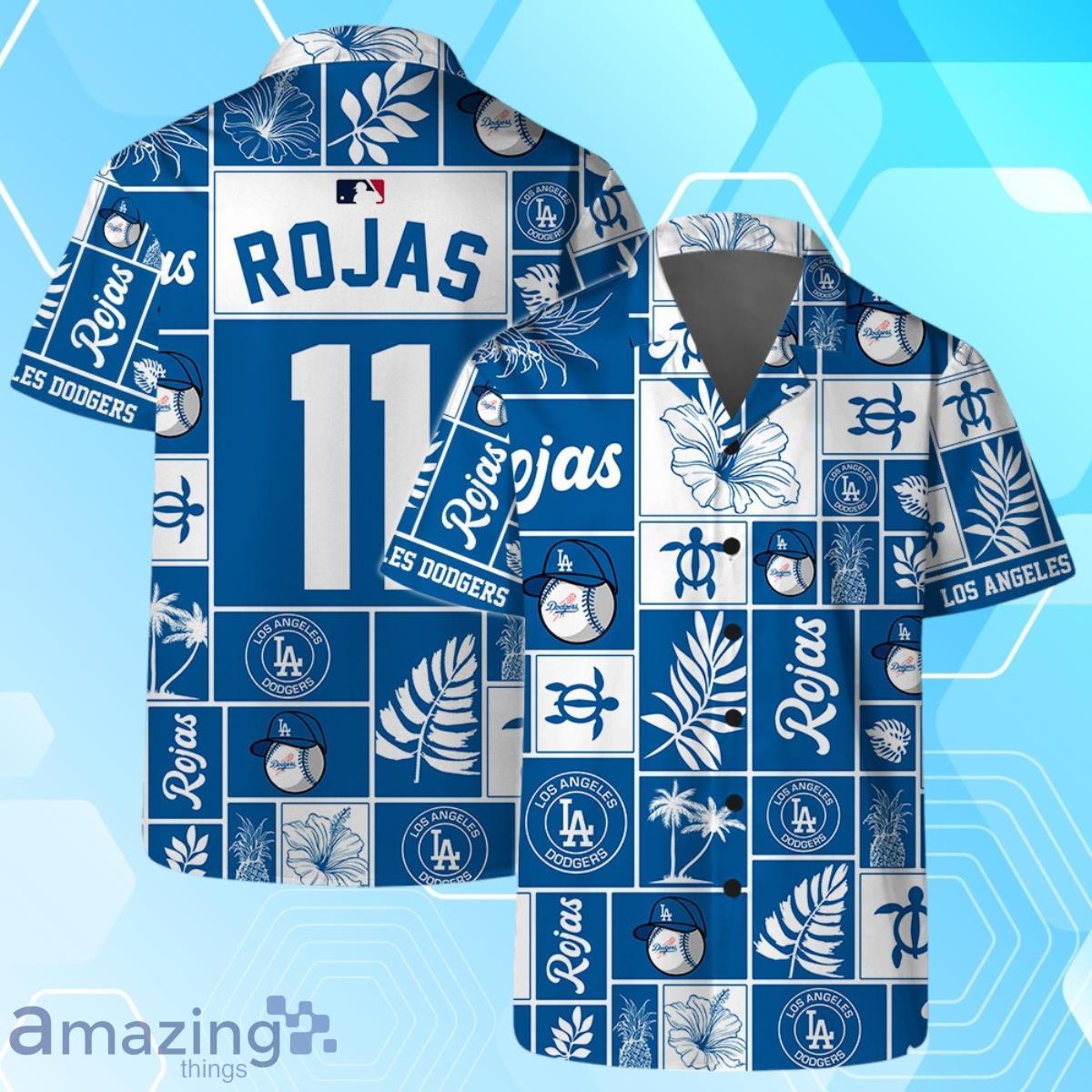 Miguel Rojas Los Angeles Dodgers MLB Square Hawaiian Shirt And Short image Miguel Rojas Los Angeles Dodgers MLB Square Hawaiian Shirt And Short Product Photo 2